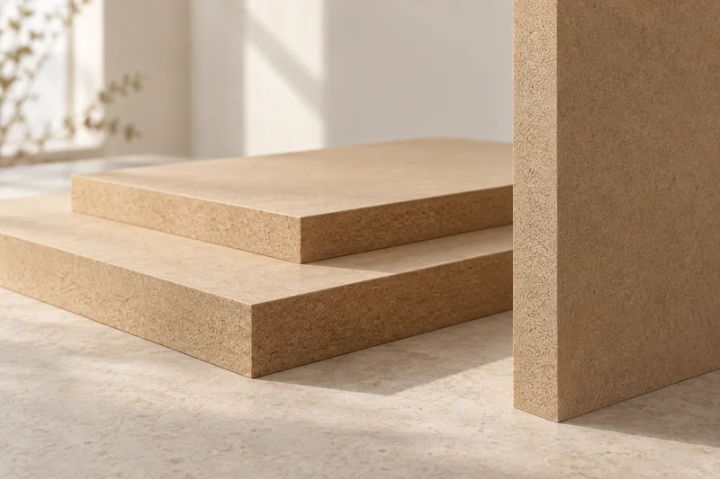 Surowa płyta MDF — jednolity rdzeń włóknisty