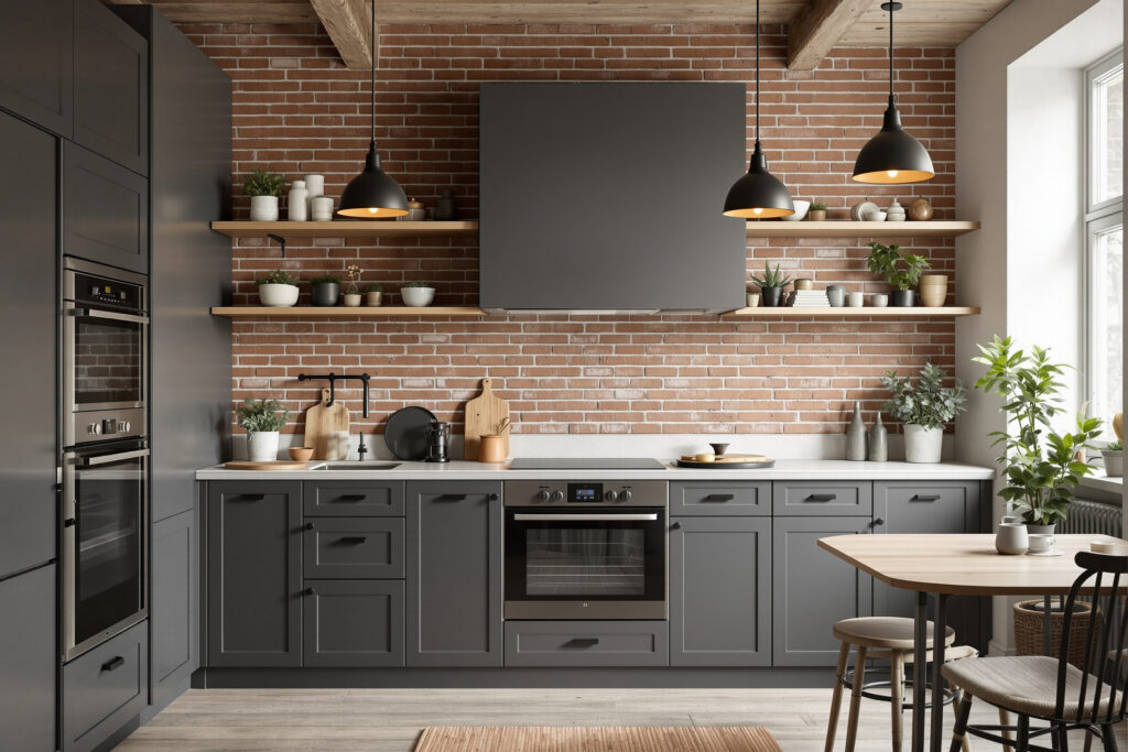 Styl Industrial Chic: Połączenie Surowości i Elegancji — ilustracja